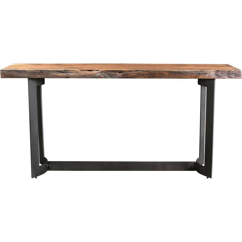 Aurelle Home Bennett Rustic Farmhouse Live Edge Console Table