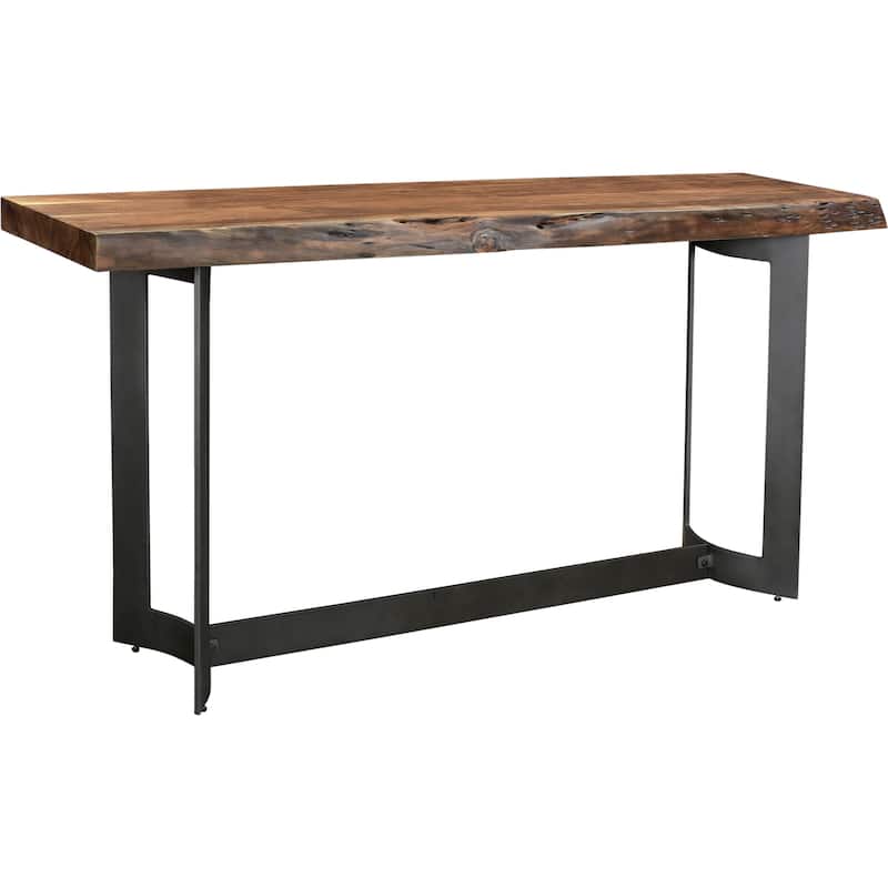 Aurelle Home Bennett Rustic Farmhouse Live Edge Console Table