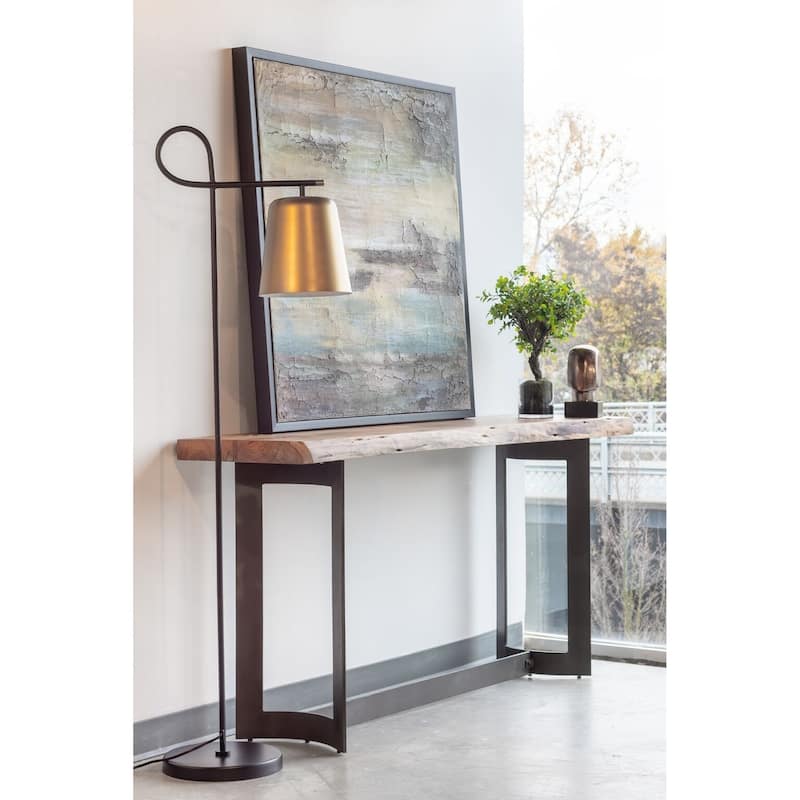 Aurelle Home Bennett Rustic Farmhouse Live Edge Console Table