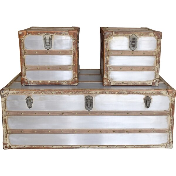 Aurelle Home Vintage Trunk Accent Coffee Table