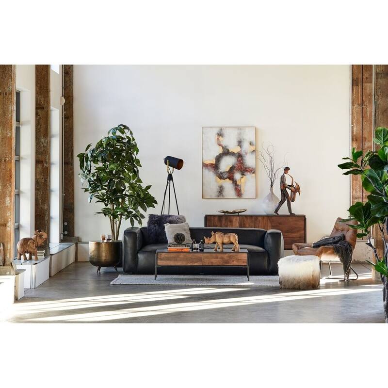 Aurelle Home Handcrafted Brass and Copper Accent Table