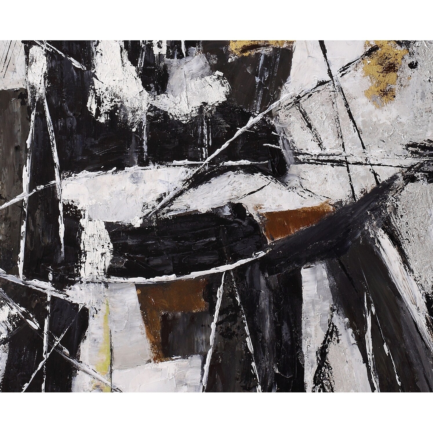Shop Black And White Abstract Canvas Wall Decor Overstock 22290369