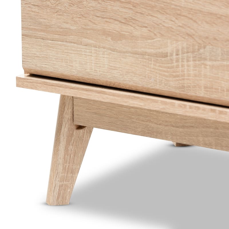 Mid-Century Dark Grey 6-Drawer Dresser by Baxton Studio