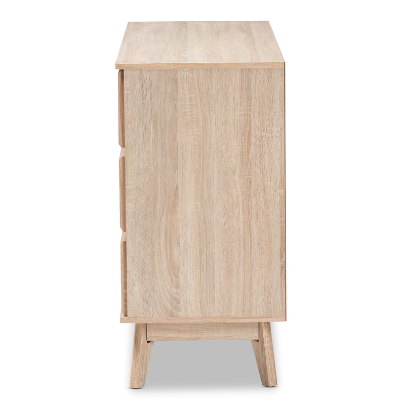 Mid-Century Dark Grey 6-Drawer Dresser by Baxton Studio