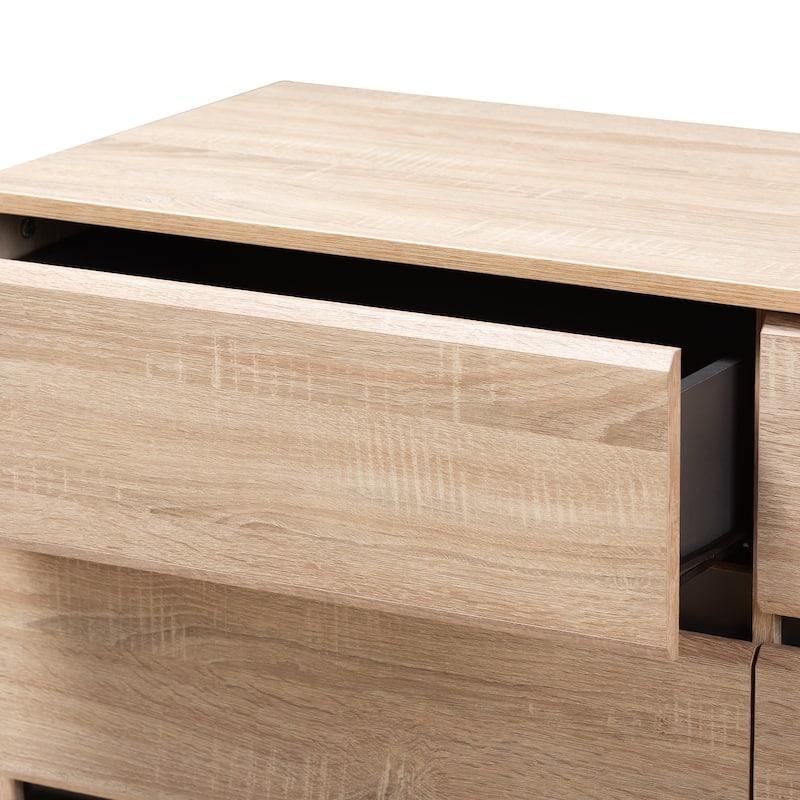 Mid-Century Dark Grey 6-Drawer Dresser by Baxton Studio