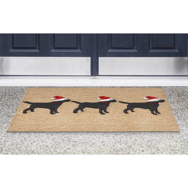 Liora Manne Frontporch 3 Dogs Christmas Indoor Outdoor