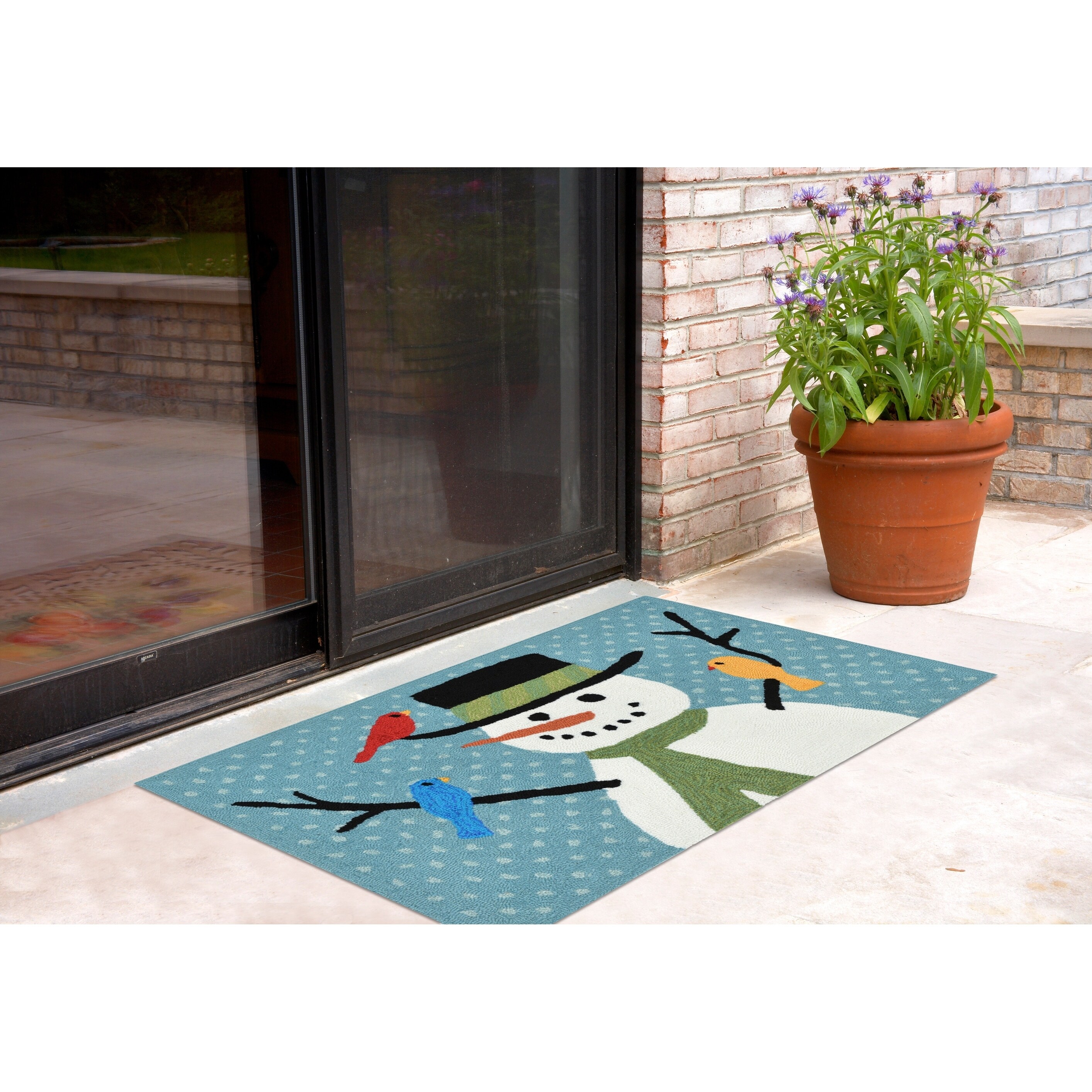 Liora Manne Frontporch Snowman And Friends Indoor Outdoor Rug Blue Details About Liora Manne Frontporch Snowman And Friends Indoor Outdoor Rug Blue 30 X48