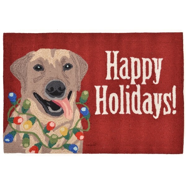 Liora Manne Frontporch Hy Holidays Indoor Outdoor Rug Red 24 X36 Liora Manne Frontporch Hy Holidays Indoor Outdoor Rug Red