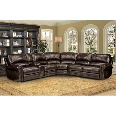 Sectional Sofas Online At Our Best Living Room Hartford Brown Top Grain Leather Reclining Sectional Sofa