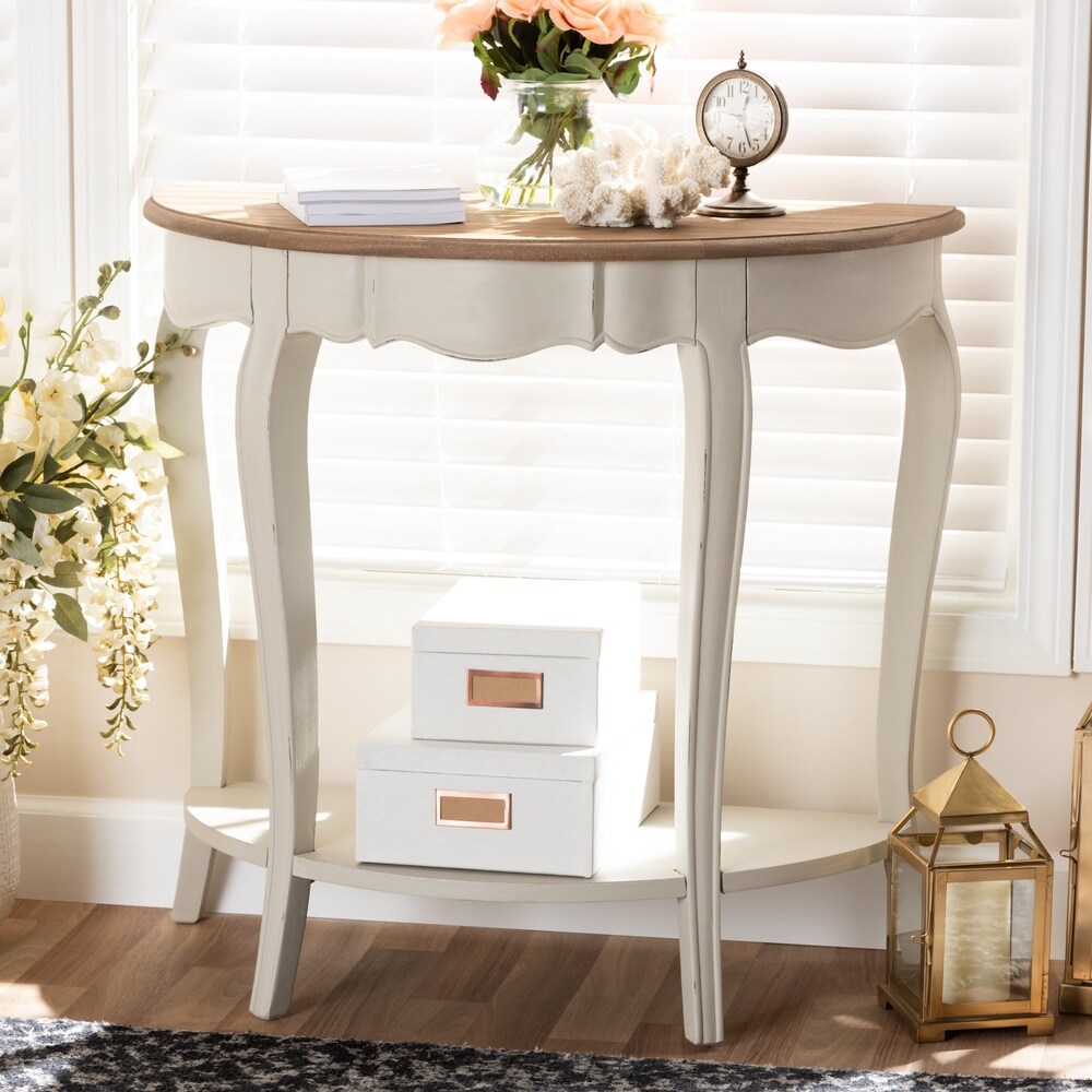 Baxton Studio Country Cottage White Console Table by