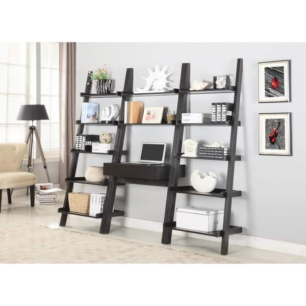 Shop Transitional Cappuccino Wall Leaning Ladder Desk Free