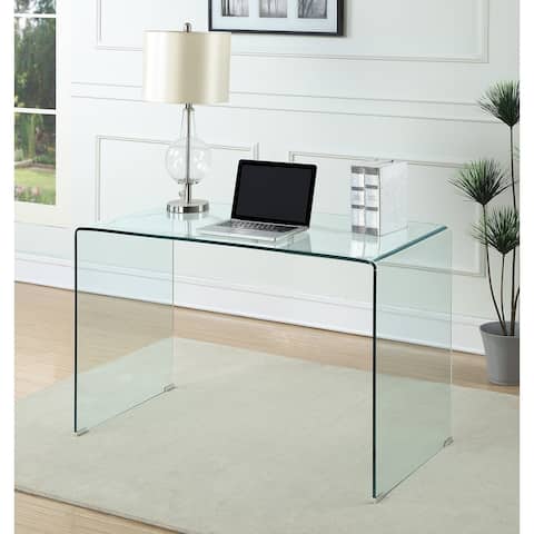 Clear Desks Computer Tables Online At Our Best Contemporary Clear Gl Writing Desk