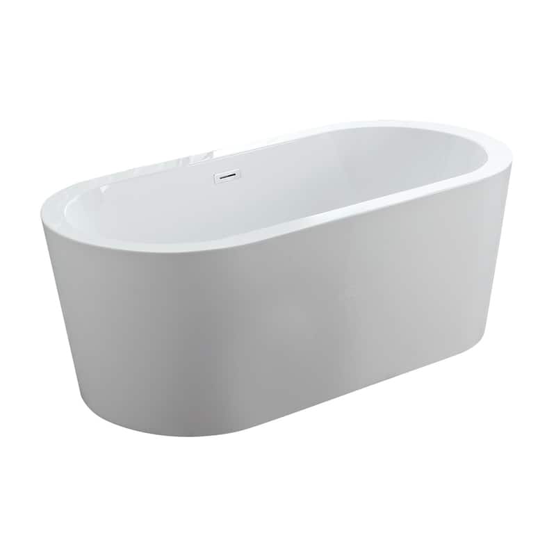 Dionysus 60" x 30" Freestanding Acrylic Bathtub - White