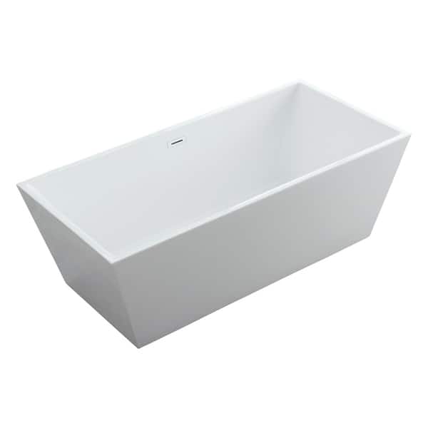 Athena 67 X 32 Freestanding Acrylic Bathtub White Overstock 22300640
