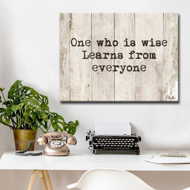 Olivia Rose 'Wise Learner' Inspirational Textual Canvas Wall Art