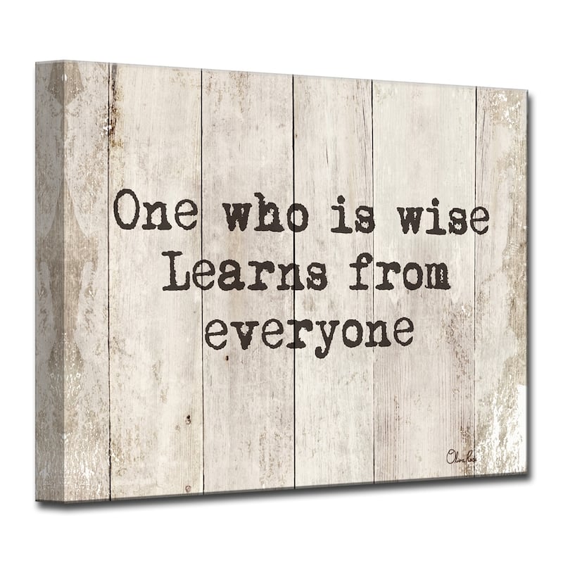 Olivia Rose 'Wise Learner' Inspirational Textual Canvas Wall Art