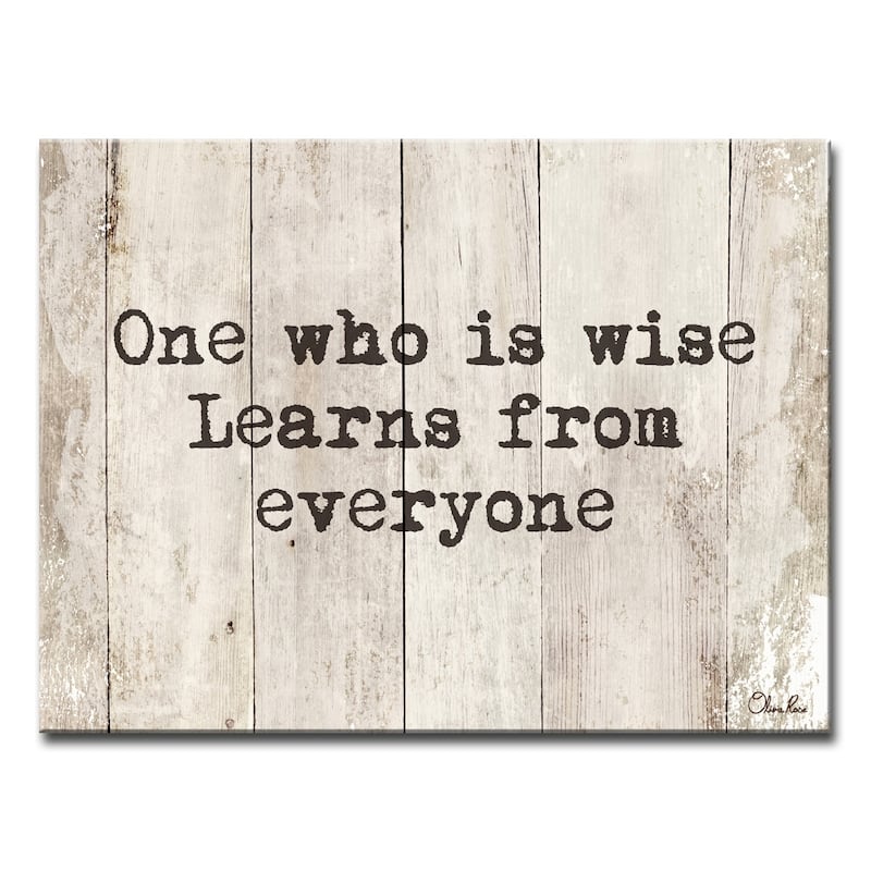 Olivia Rose 'Wise Learner' Inspirational Textual Canvas Wall Art