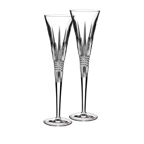 Set of 10 Classic Flute Champagne Glasses (7 Ounce) - Toasting Sparkling  Wine / Wedding Flutes