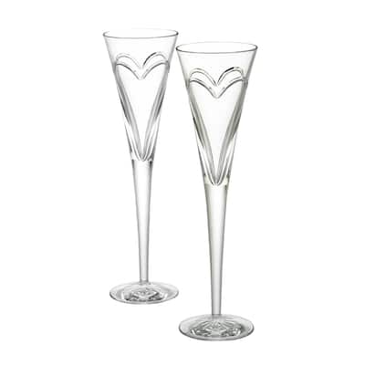 Waterford Wishes "Love & Romance" Toasting Flute Pair