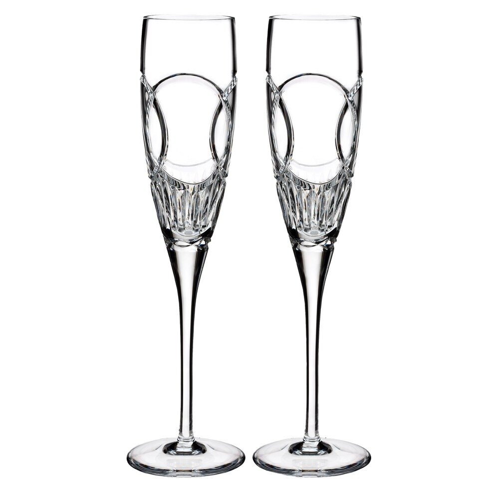 Set of 10 Classic Flute Champagne Glasses Toasting Sparkling Wine/Wedding Flutes 7 Ounce 