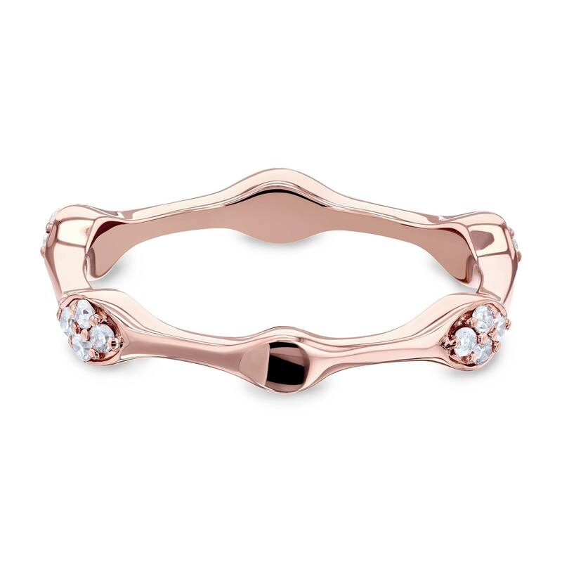 Annello by Kobelli 10k Gold 1/6ct TDW Diamond Stackable Diamond Ring