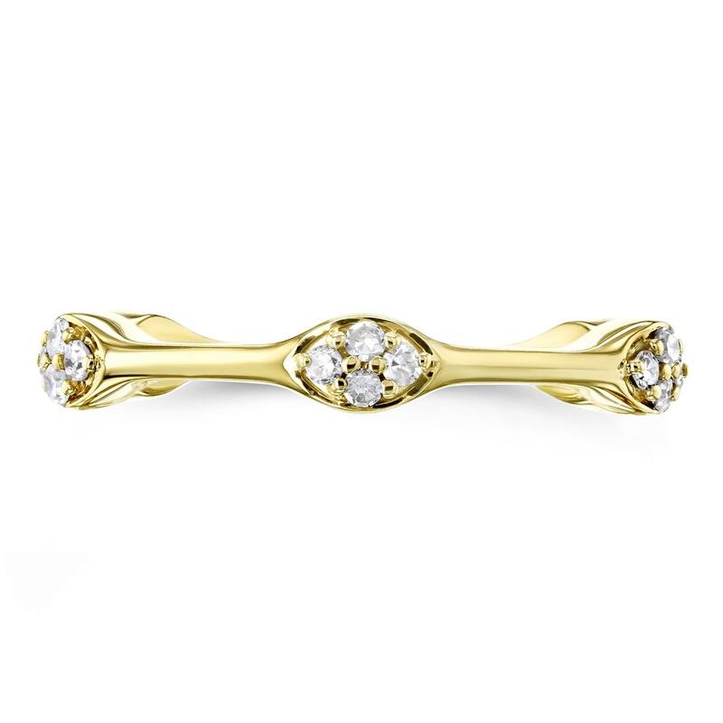 Annello by Kobelli 10k Gold 1/6ct TDW Diamond Stackable Diamond Ring