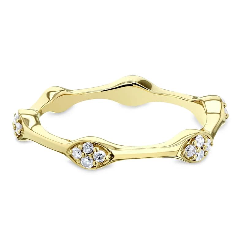 Annello by Kobelli 10k Gold 1/6ct TDW Diamond Stackable Diamond Ring