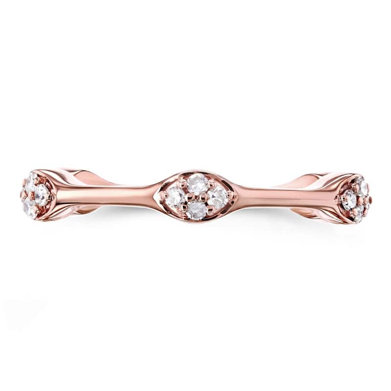 Annello by Kobelli 10k Gold 1/6ct TDW Diamond Stackable Diamond Ring