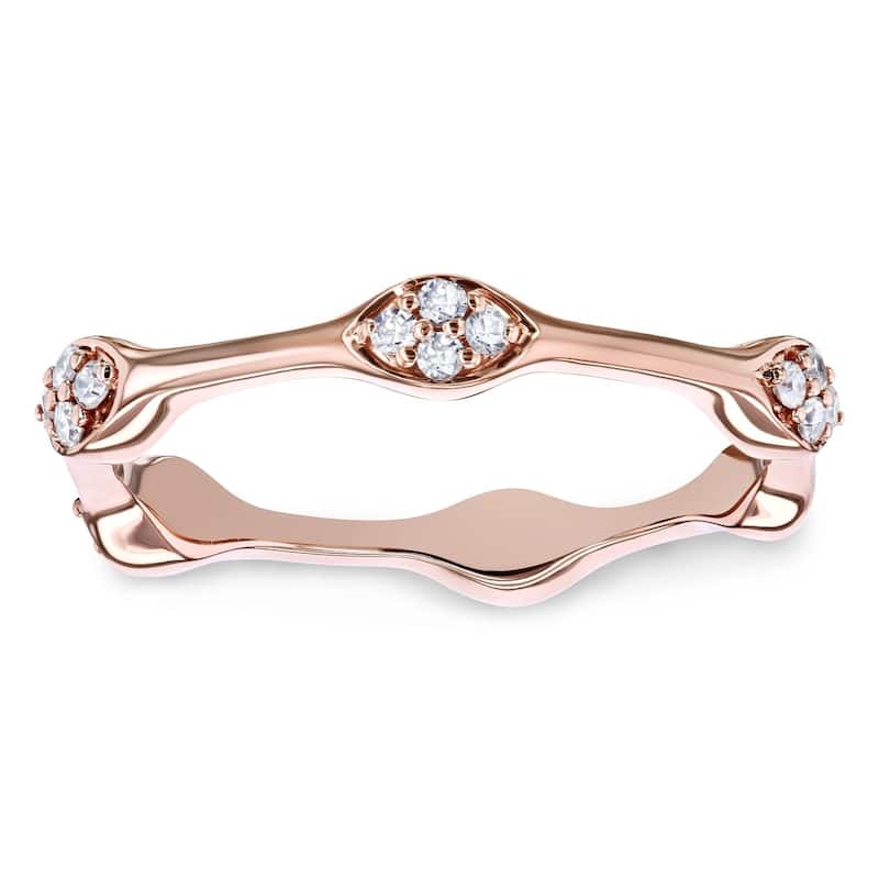 Annello by Kobelli 10k Gold 1/6ct TDW Diamond Stackable Diamond Ring