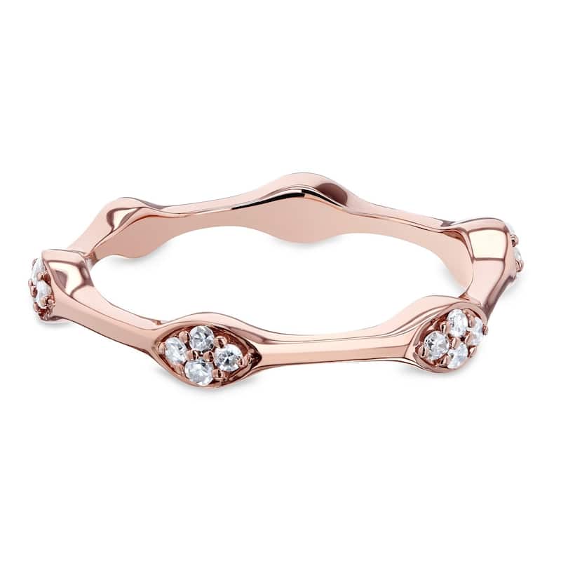 Annello by Kobelli 10k Gold 1/6ct TDW Diamond Stackable Diamond Ring