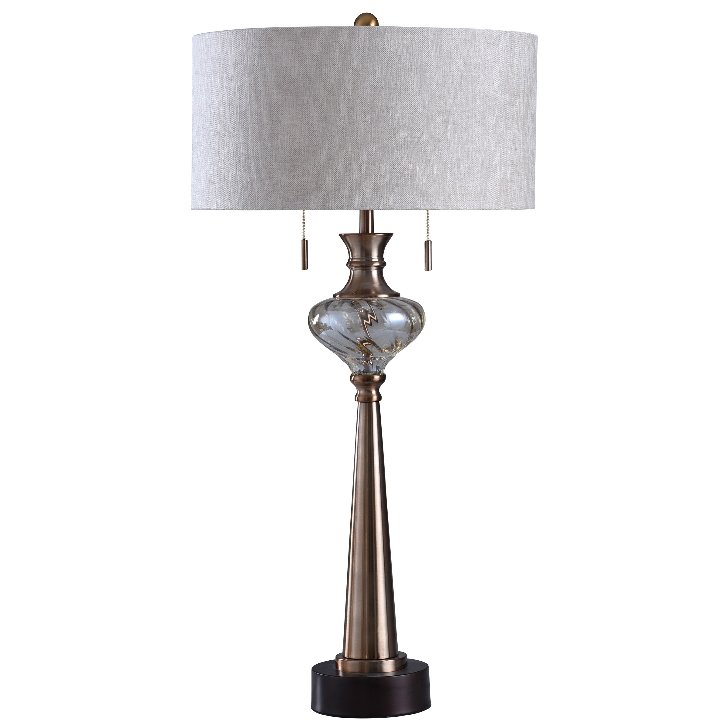 silver and gold lamp
