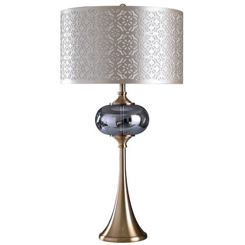 Silver Orchid Avery Silver and Polished Table Lamp