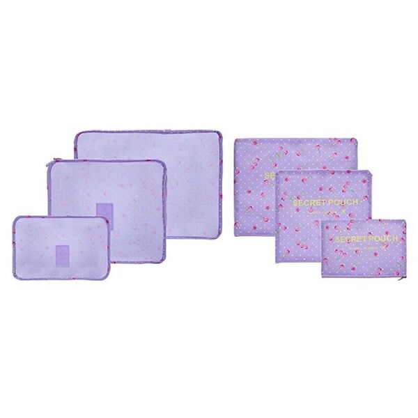 Packing Cubes 6 Piece Set Fits for Luggage Travel Carry On Clothes Storage Bags, Organizer pouch.