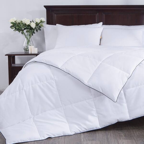 Shop St James Home White Down Alternative Comforter With Navy