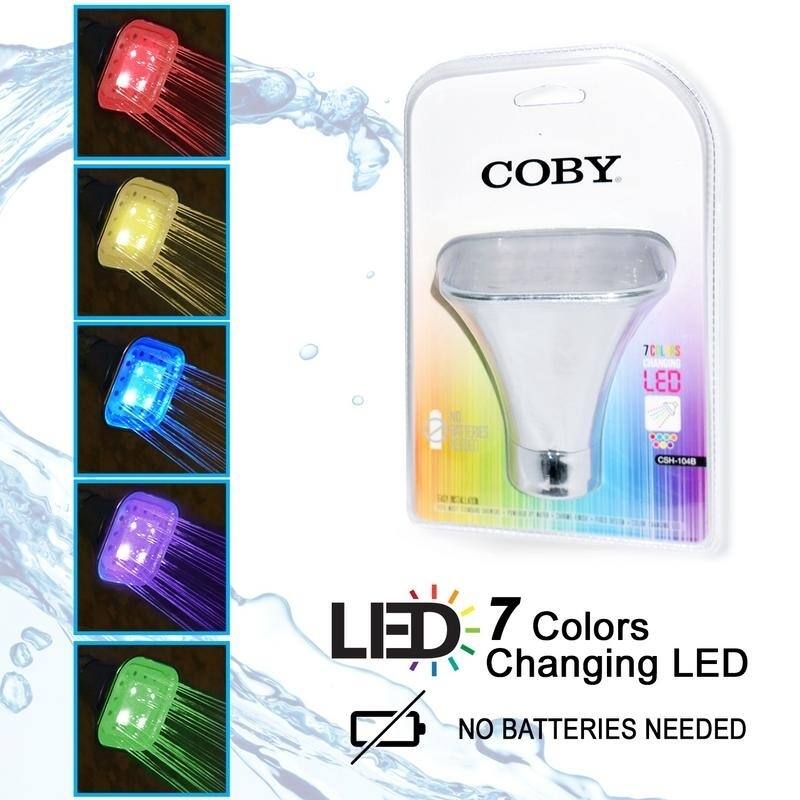 Coby LED Color Changing Fixed Shower Head