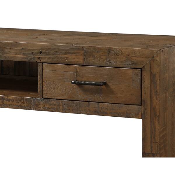Shop Carbon Loft Catlett Burnished Pine Sofa Table With Plank