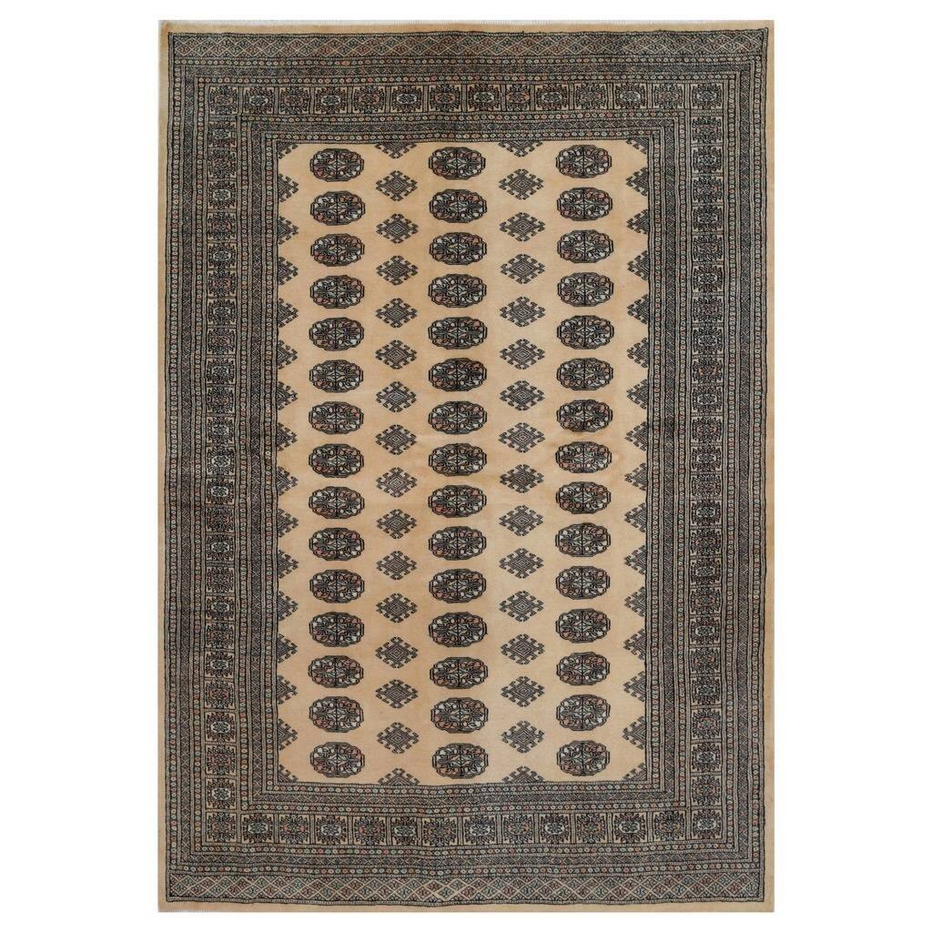 Handmade One-of-a-Kind Bokhara Wool Rug 5'7 x 8' - 5'7 x 8'