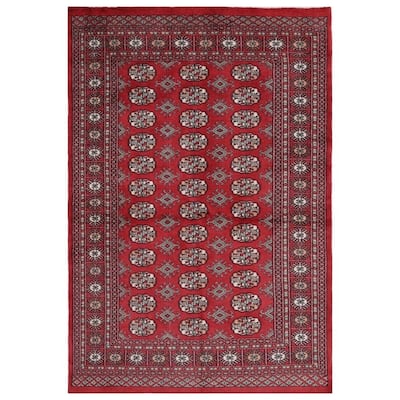 Handmade One-of-a-Kind Bokhara Wool Rug 4.2 x 6.2 - 4'2 x 6'2