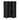 HomCom 6' Tall Wicker Weave Four Panel Room Divider Privacy Screen - Black Wood