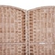 preview thumbnail 5 of 5, HomCom 6' Tall Wicker Weave Six Panel Room Divider Privacy Screen - Natural Blonde Wood