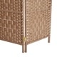 preview thumbnail 6 of 5, HomCom 6' Tall Wicker Weave Six Panel Room Divider Privacy Screen - Natural Blonde Wood