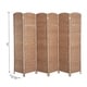 preview thumbnail 2 of 5, HomCom 6' Tall Wicker Weave Six Panel Room Divider Privacy Screen - Natural Blonde Wood