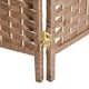 preview thumbnail 4 of 5, HomCom 6' Tall Wicker Weave Six Panel Room Divider Privacy Screen - Natural Blonde Wood