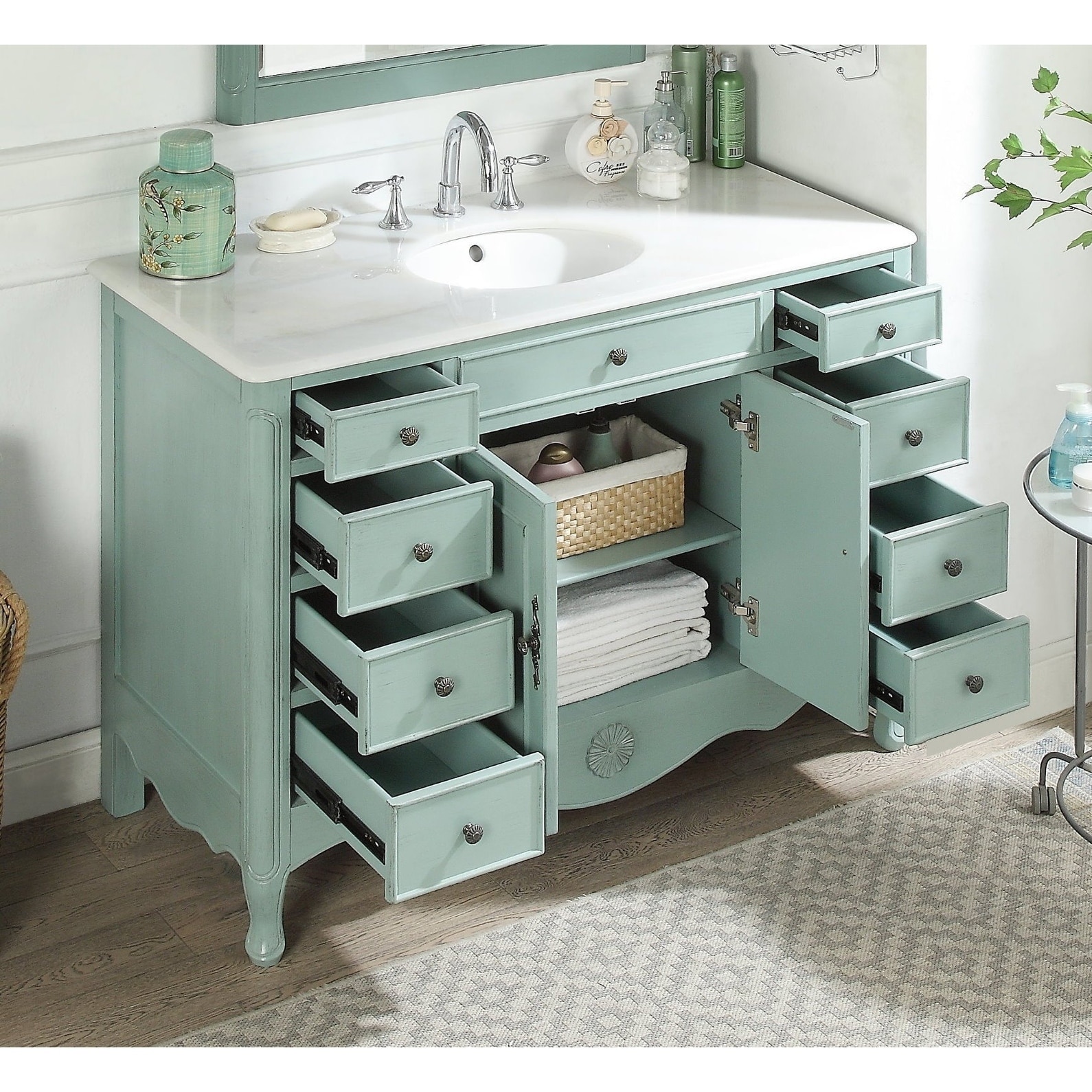46 5 Benton Collection Daleville Light Blue Shabby Chic 46 5 Benton Collection Daleville