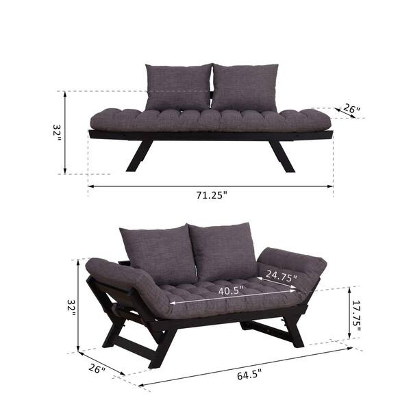 Shop Single Person 3 Position Convertible Couch Chaise Lounger