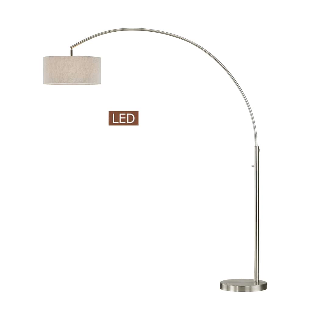 Artiva USA Elena 80" LED Arch Floor Lamp with Dimmer-Brushed Steel