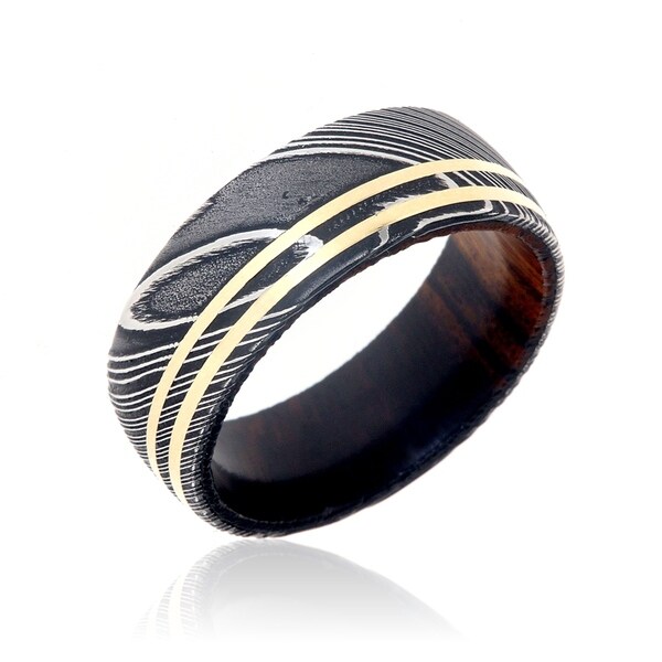 damascus stainless steel wedding bands