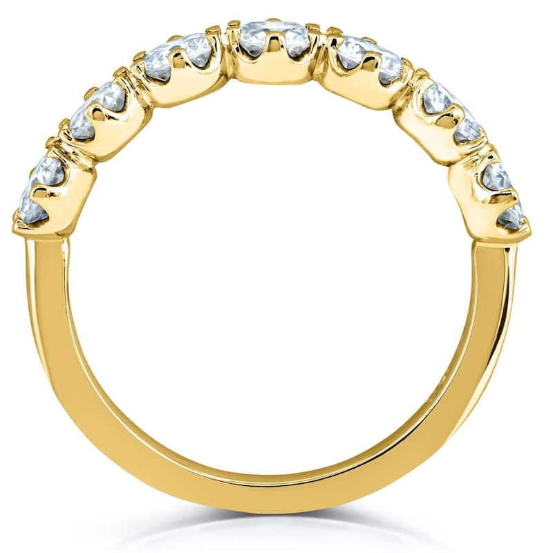 Annello by Kobelli 14k Gold 1 1/4ct TDW 7-Stone Prong Set Diamond Ring