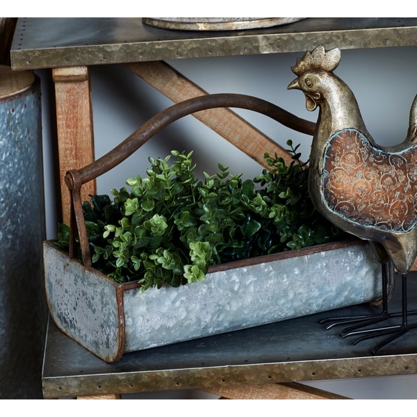 The Gray Barn Jartop Rustic Iron Basket Planters (Set of 2)