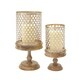 preview thumbnail 2 of 8, The Gray Barn Jartop Wood Metal Candle Holder (Set of 2)